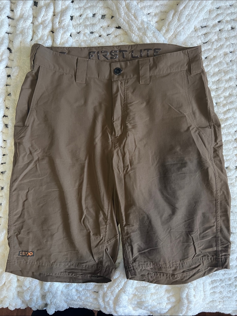 First Lite Men's Size 34 Brown Outdoor Performance Shorts